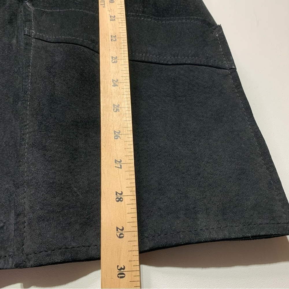 Danier Vintage XS Chic Black Open Front Suede Leather Jacket - Picture 5 of 5